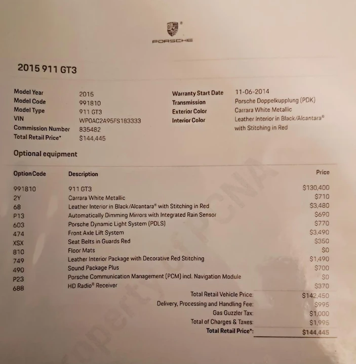 2015 Porsche 991 GT3 - Image 11 of 12