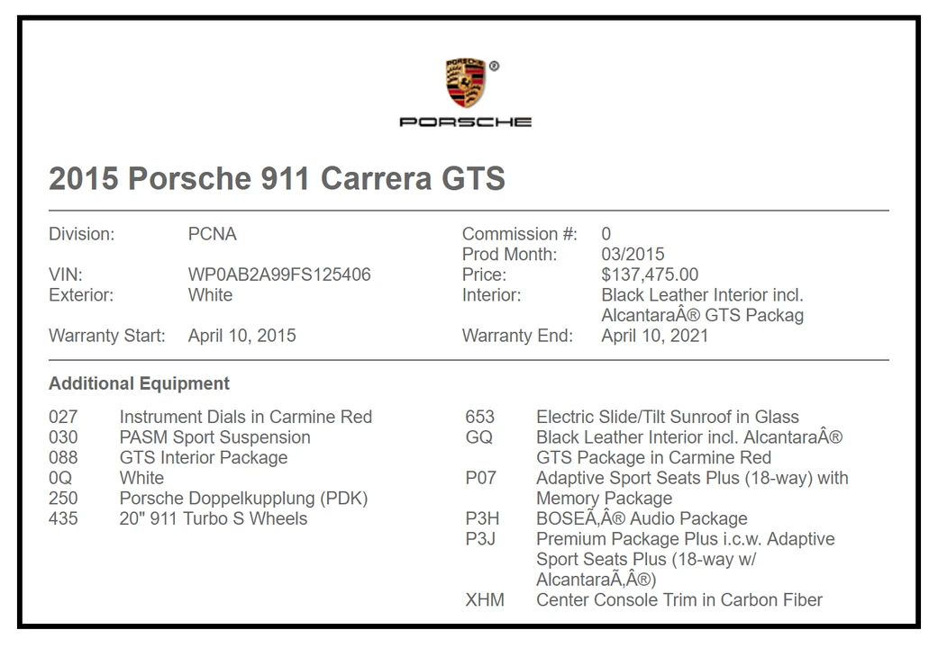 2015 Porsche 991 Carrera GTS - Image 25 of 25