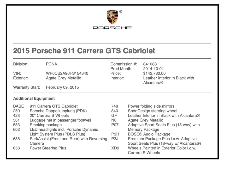 2015 Porsche 991 Carrera GTS - Image 11 of 12