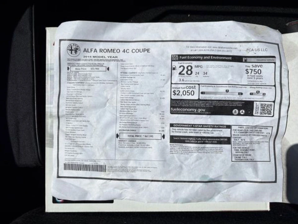 2015 Alfa Romeo 4C Coupe - Image 25 of 31