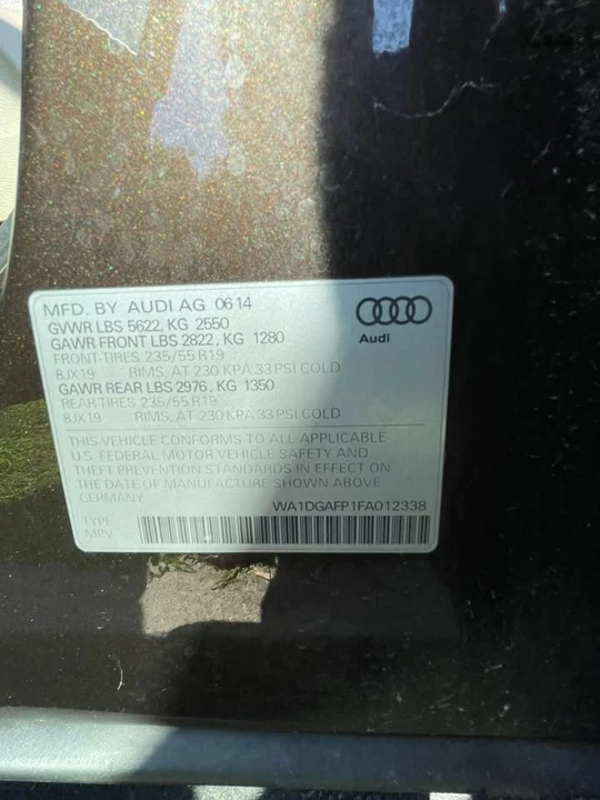 2015 Audi 8R Q5 - Image 4 of 12