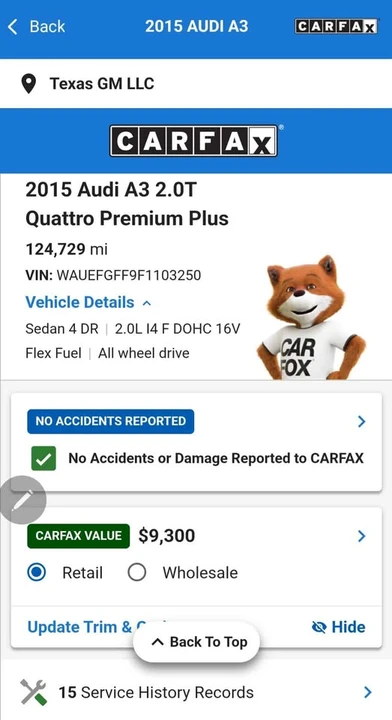 2015 Audi 8V A3 - Image 14 of 15