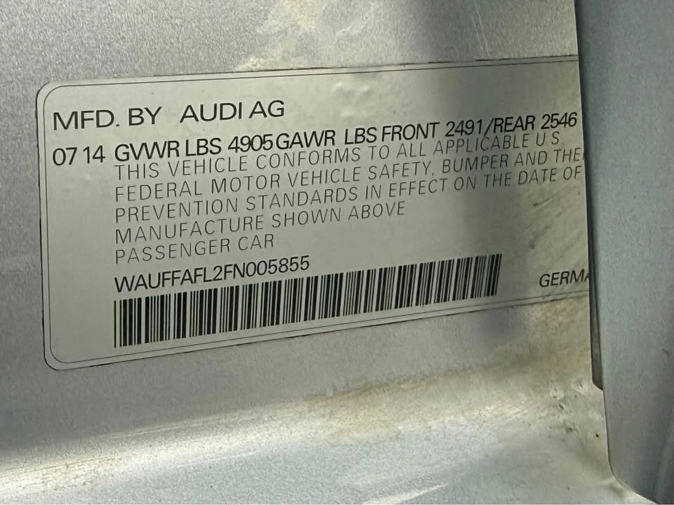 2015 Audi B8 A4 - Image 9 of 9