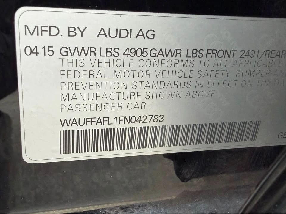 2015 Audi B8 A4 - Image 15 of 16