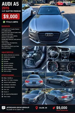 2015 Audi A5 2.0T Quattro Premium Coupe