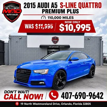 2015 Audi A5 3.2 Quattro Premium Plus Coupe