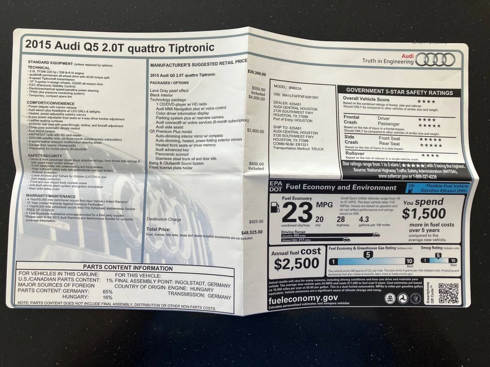 2015 Audi 8R Q5 - Image 13 of 13