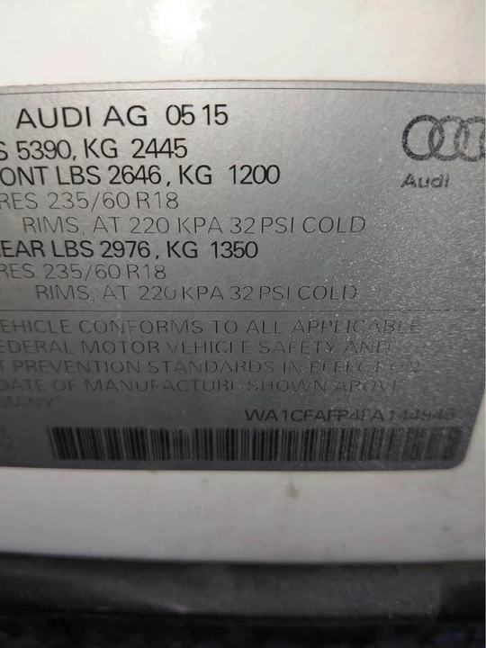 2015 Audi 8R Q5 - Image 10 of 13