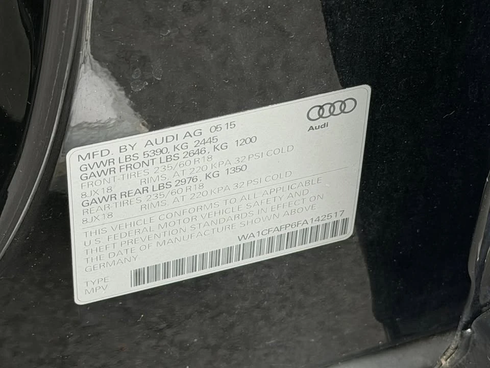 2015 Audi 8R Q5 - Image 13 of 20