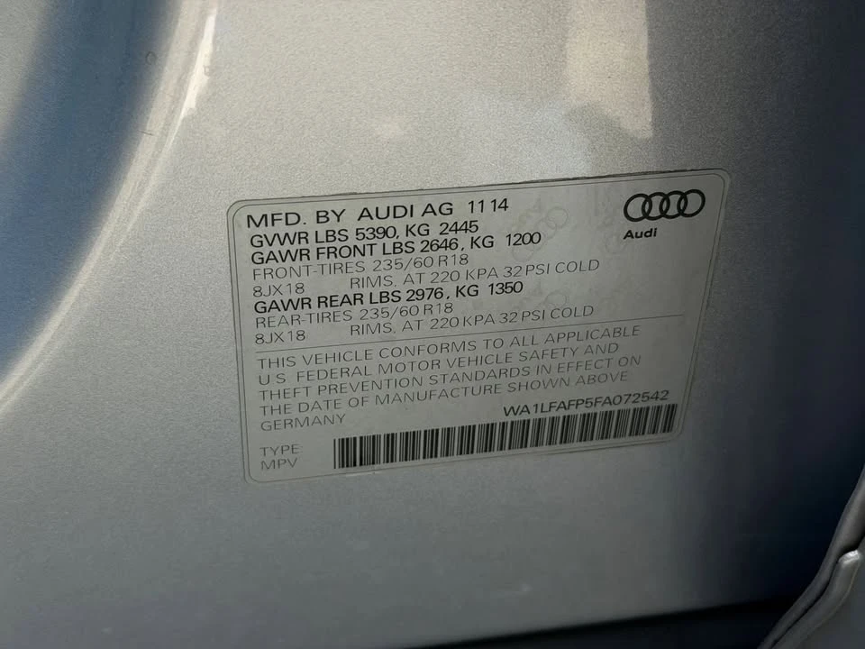 2015 Audi 8R Q5 - Image 13 of 20