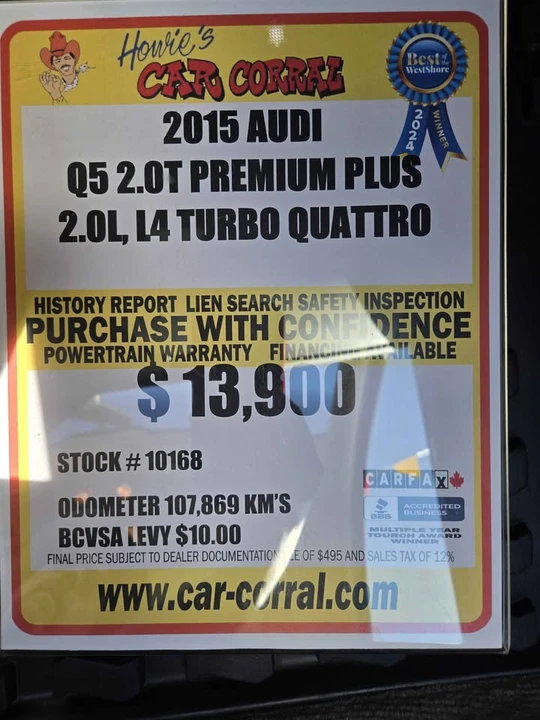 2015 Audi 8R Q5 - Image 9 of 9