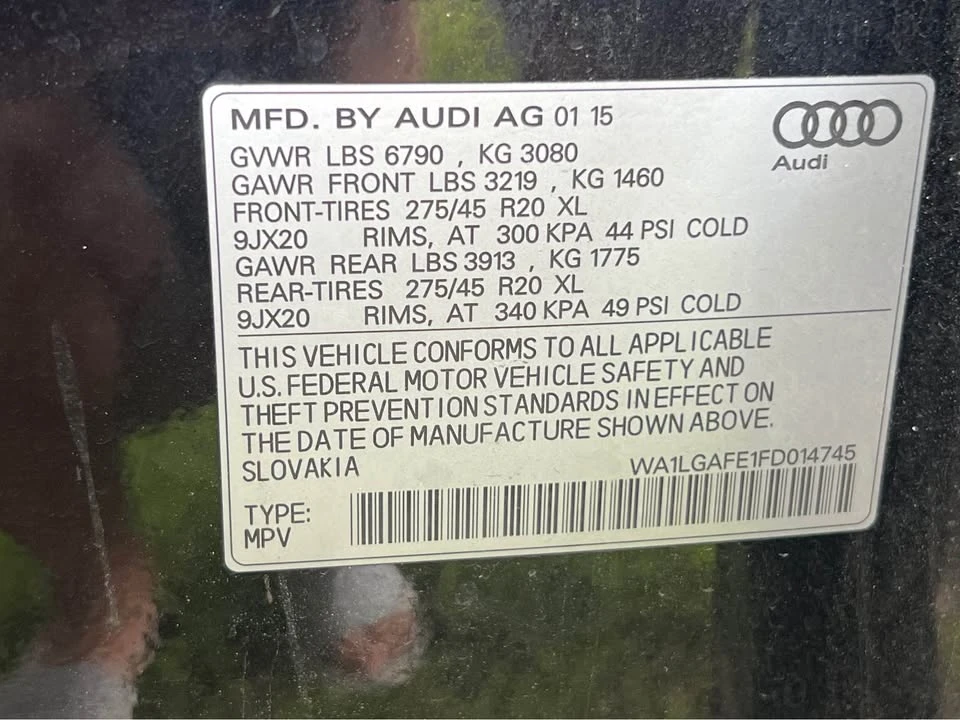 2015 Audi 4L Q7 - Image 15 of 18