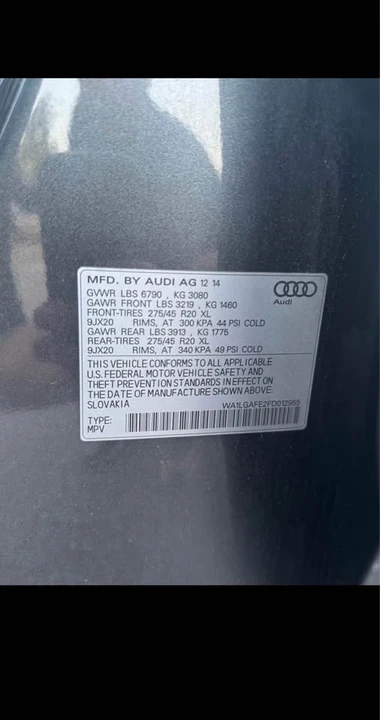 2015 Audi 4L Q7 - Image 13 of 13
