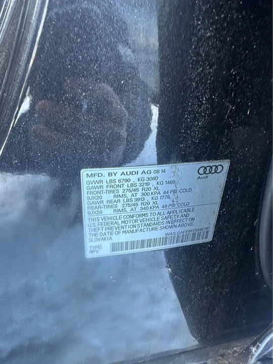 2015 Audi 4L Q7 - Image 9 of 9