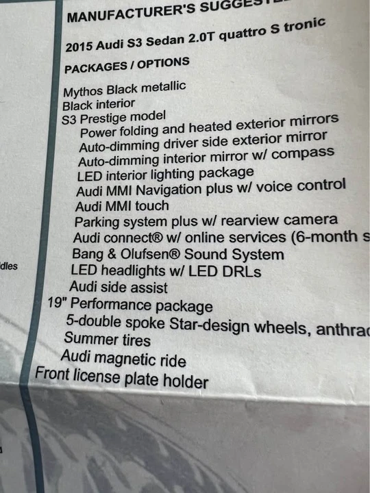 2015 Audi 8V S3 - Image 8 of 10