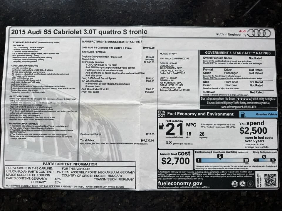 2015 Audi B8 S5 - Image 11 of 11
