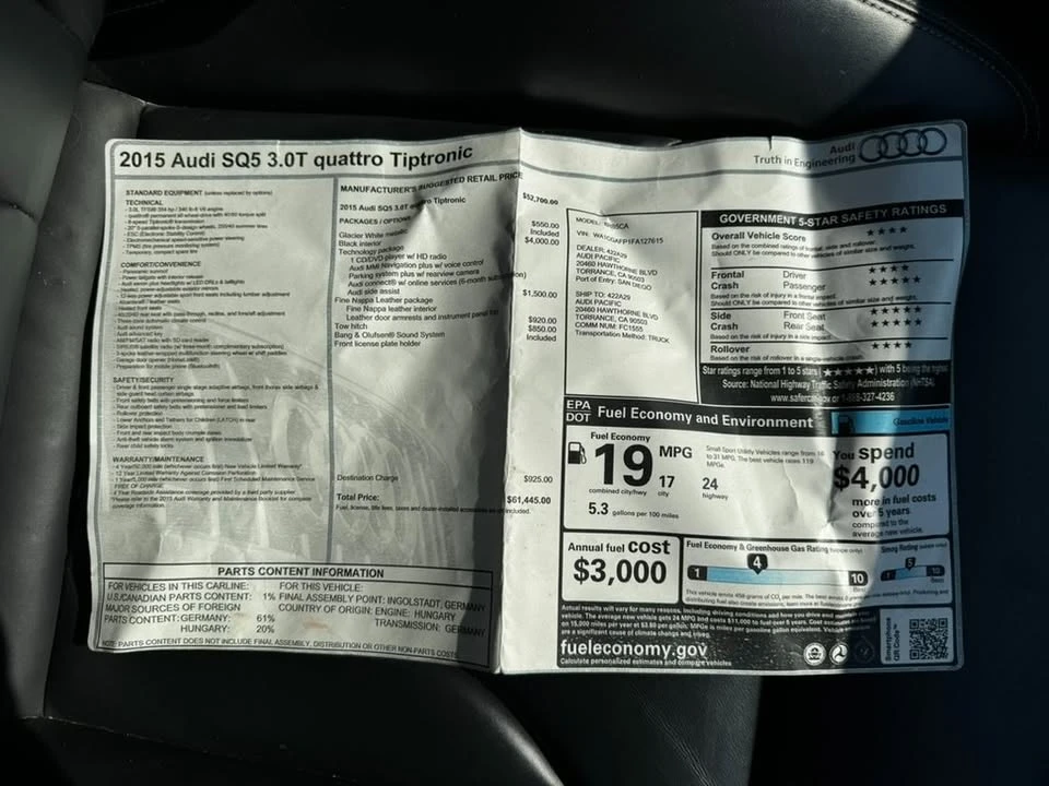 2015 Audi 8R SQ5 - Image 20 of 20