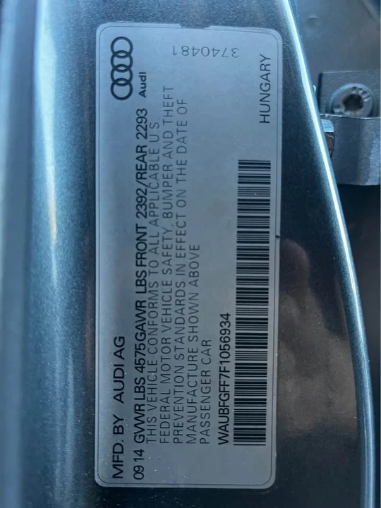 2015 Audi 8V A3 - Image 15 of 15