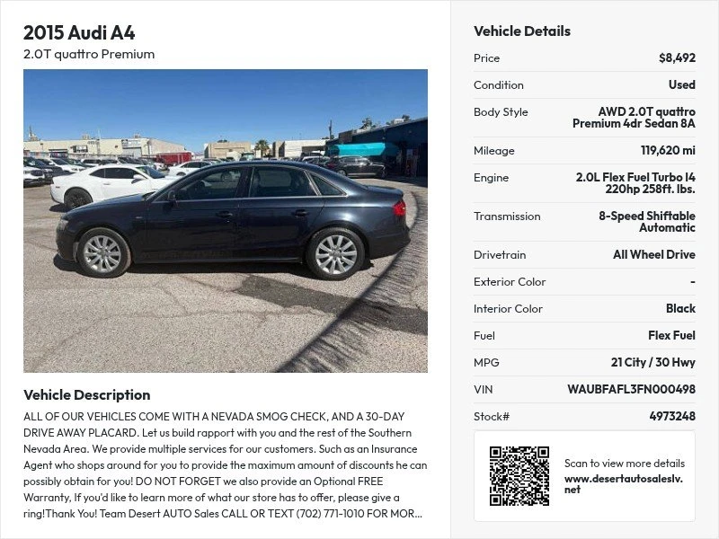 2015 Audi B8 A4 - Image 19 of 20