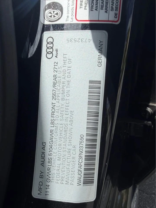 2015 Audi C7 A6 - Image 2 of 17