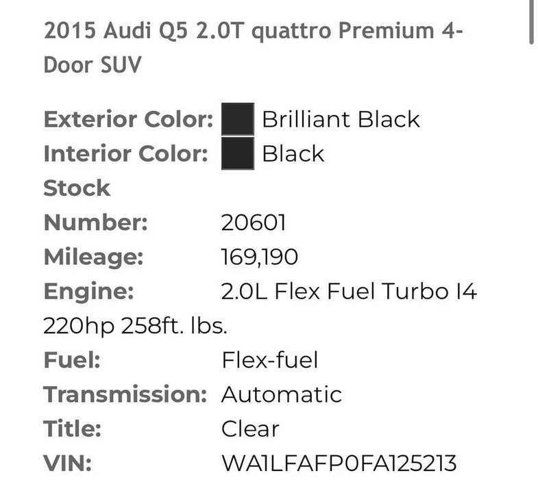 2015 Audi 8R Q5 - Image 5 of 5