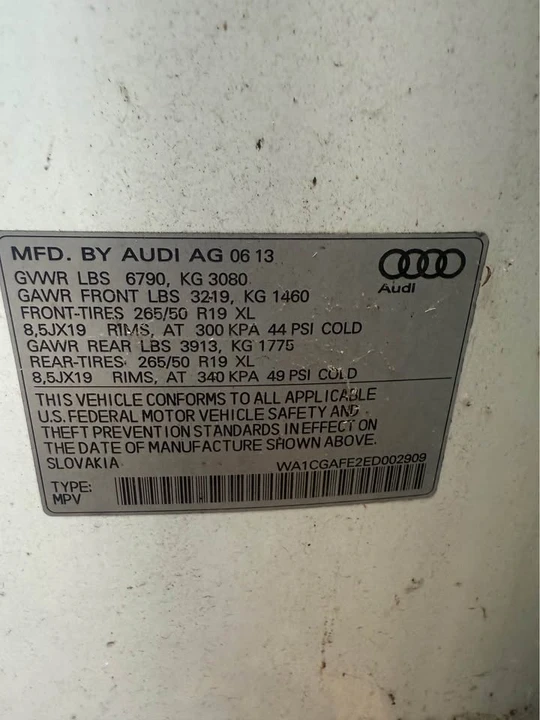 2015 Audi 4L Q7 - Image 8 of 8