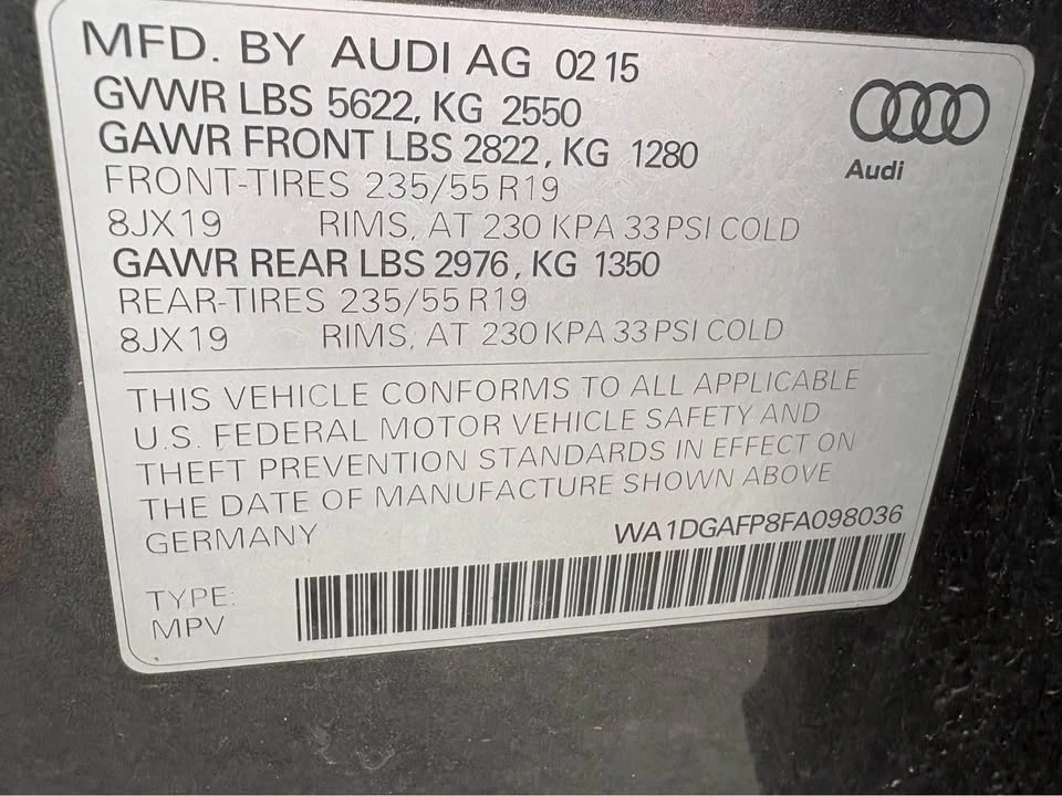 2015 Audi 4L Q7 - Image 14 of 14