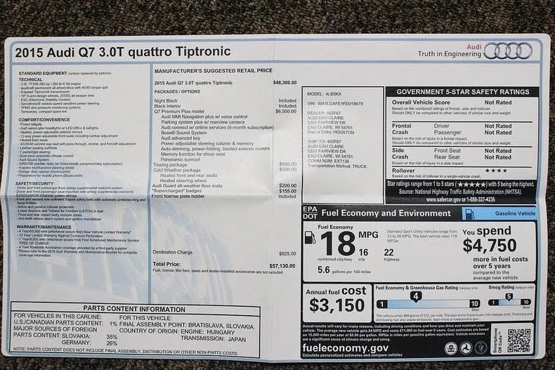 2015 Audi 4L Q7 - Image 15 of 15