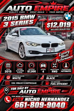 2015 BMW 3 Series 328i Sedan 4D