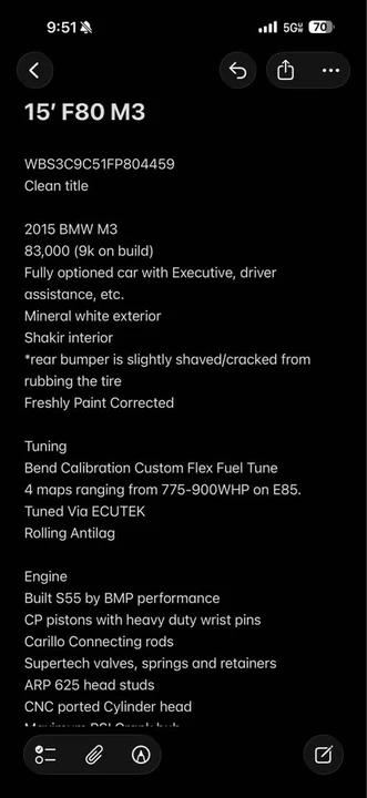 2015 BMW F80 M3 - Image 12 of 15