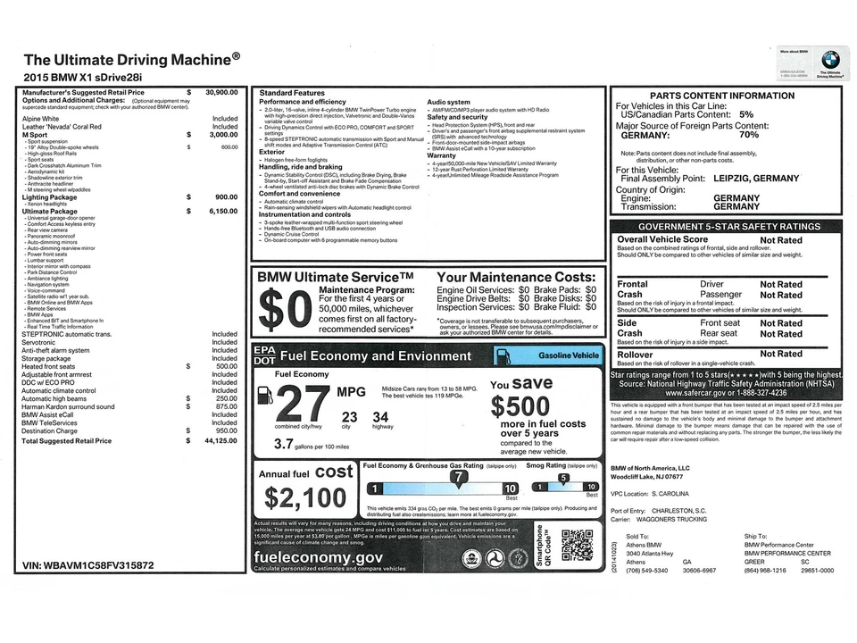 2015 BMW E84 X1 - Image 21 of 21