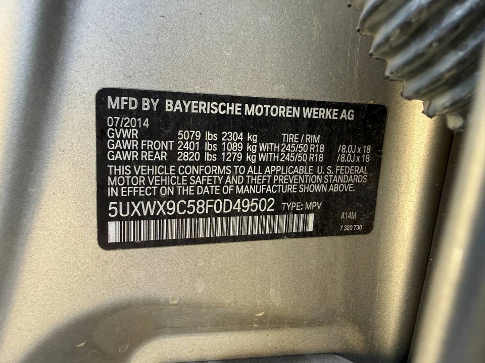 2015 BMW F25 X3 - Image 15 of 17