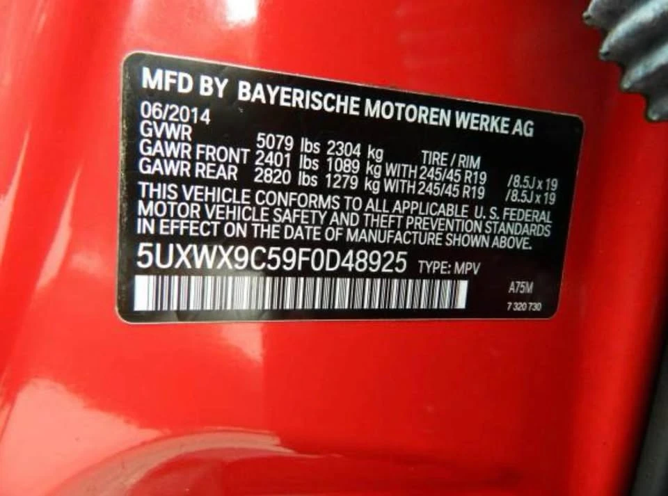 2015 BMW F25 X3 - Image 11 of 18