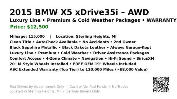 2015 BMW F15 X5 - Image 16 of 20