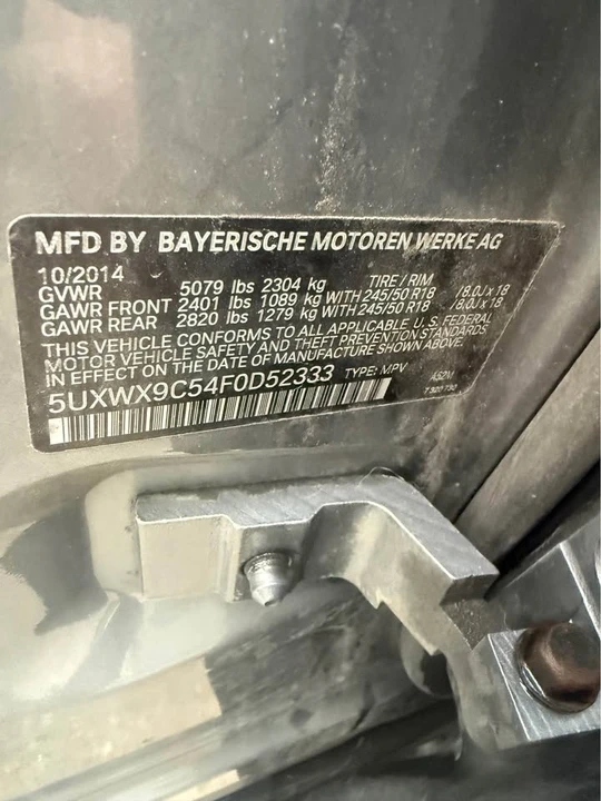 2015 BMW F25 X3 - Image 18 of 18