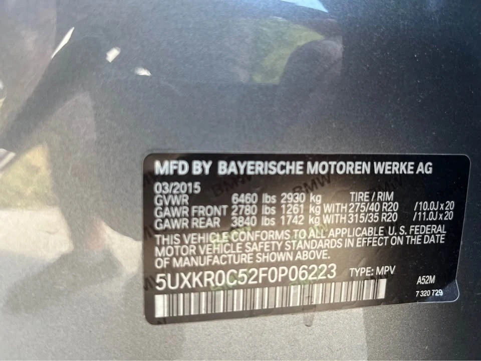 2015 BMW F15 X5 - Image 11 of 11