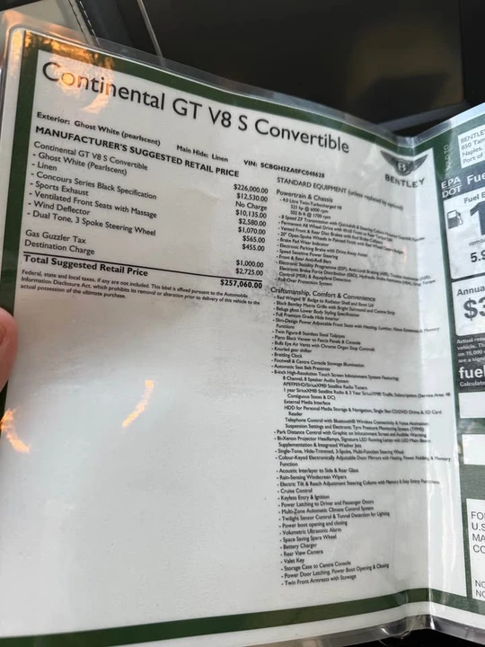 2015 Bentley Continental GT V8 2nd Gen - Image 20 of 20