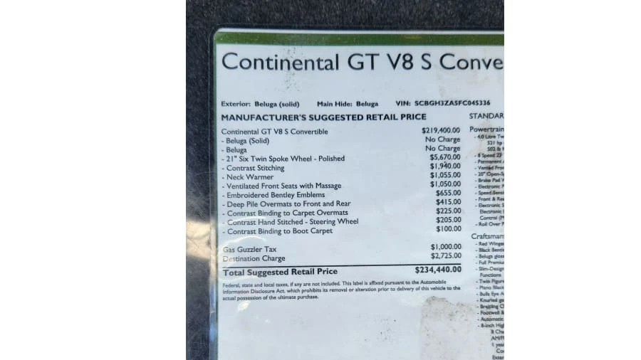 2015 Bentley Continental GTC - Image 24 of 25