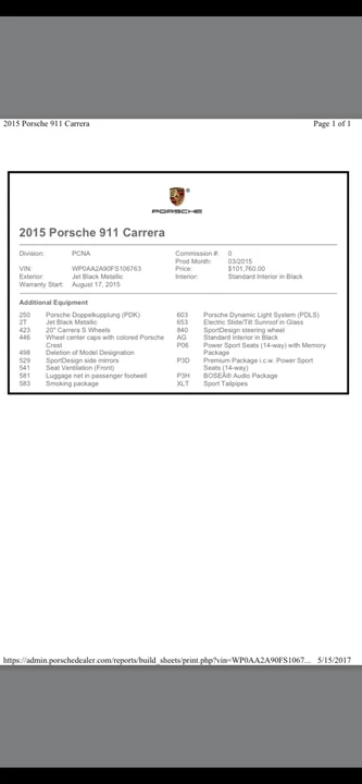 2015 Porsche 991 Carrera - Image 28 of 29