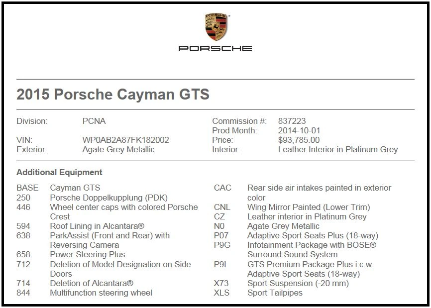 2015 Porsche 981 Cayman GTS - Image 9 of 10