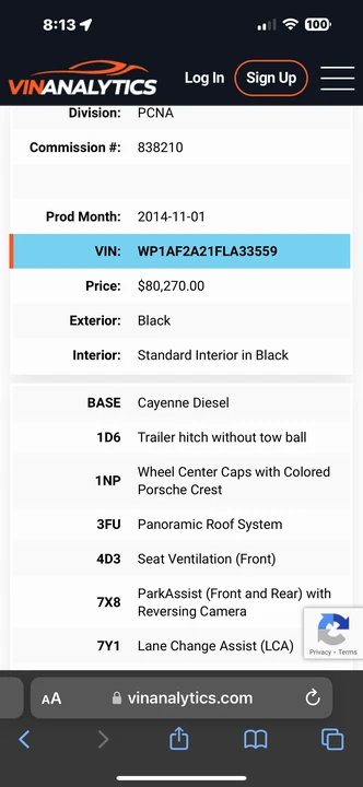 2015 Porsche 958 Cayenne Diesel - Image 2 of 15