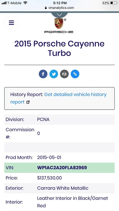 2015 Porsche 958 Cayenne Turbo - Image 2 of 4