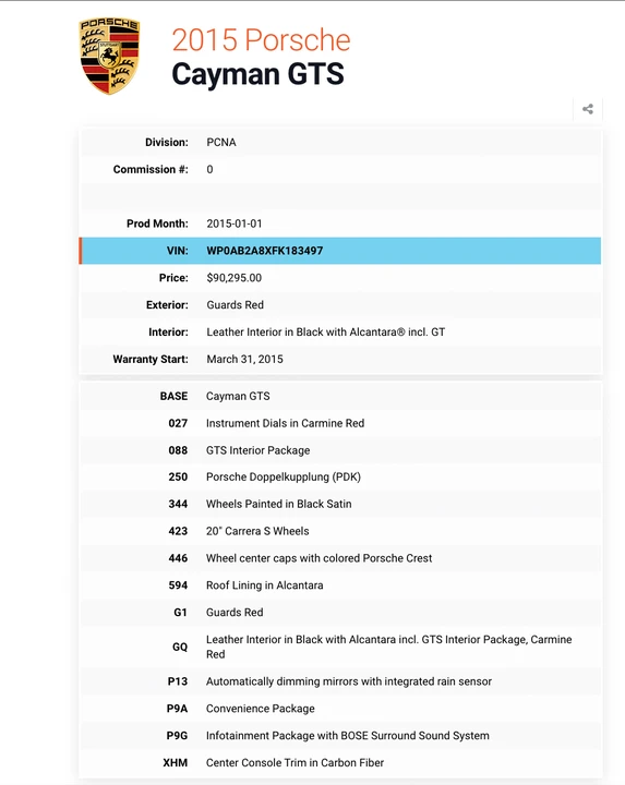 2015 Porsche 981 Cayman GTS - Image 16 of 16