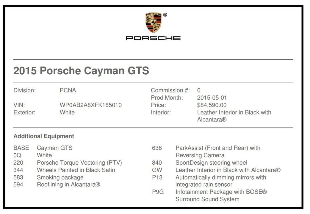 2015 Porsche 981 Cayman GTS - Image 8 of 27