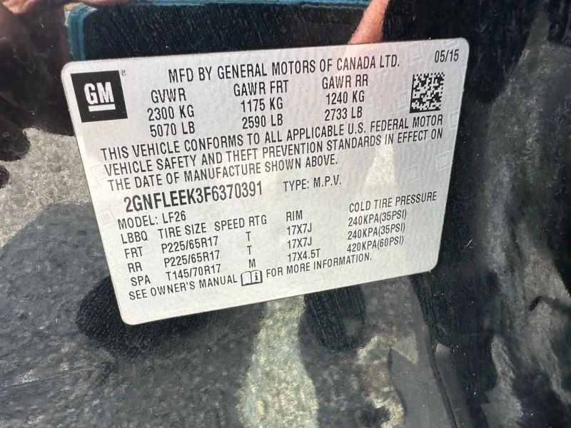 2015 Chevrolet Equinox - Image 10 of 12