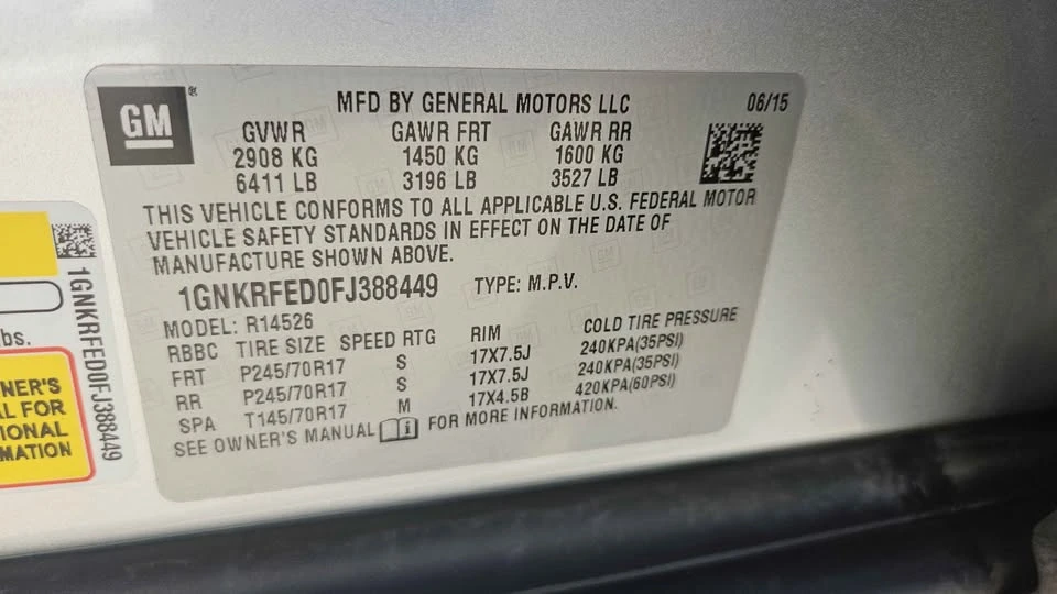 2015 Chevrolet Traverse - Image 17 of 19