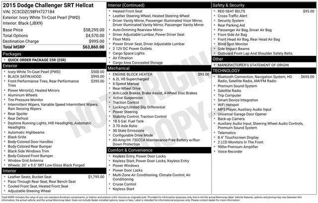2015 Dodge Challenger SRT Hellcat 3rd Gen - Image 2 of 14