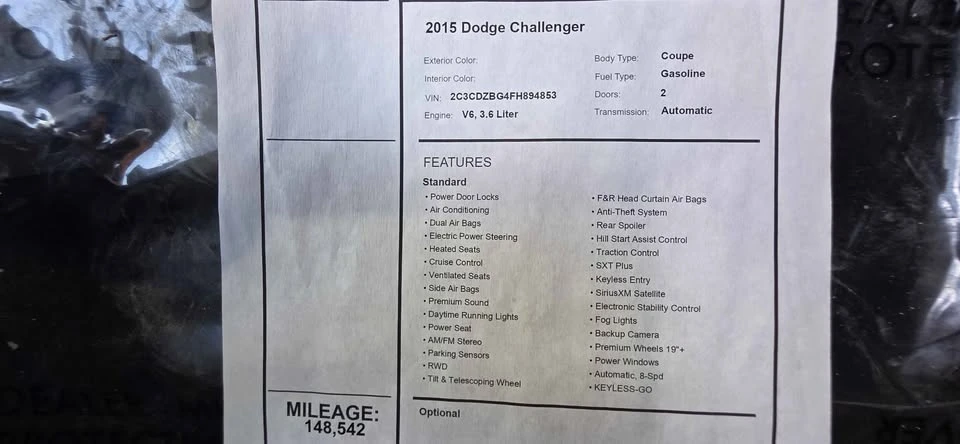 2015 Dodge Challenger 3rd Gen - Image 14 of 15