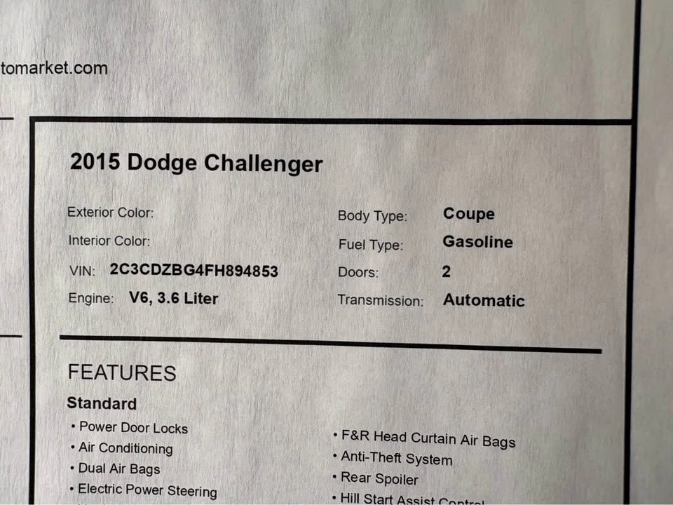 2015 Dodge Challenger 3rd Gen - Image 16 of 16