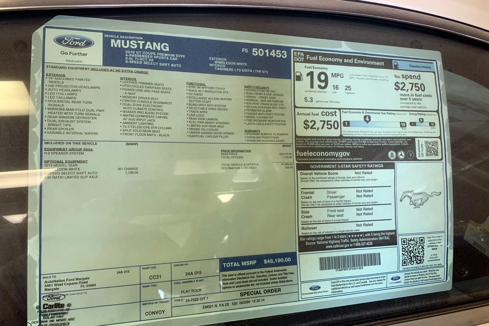 2015 Ford S550 Mustang - Image 6 of 7